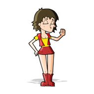 cartoon cool girl N10