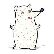 funny cartoon polar bear N10