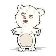 cartoon happy little polar bear N4