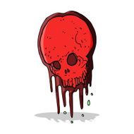 cartoon scary skull N11