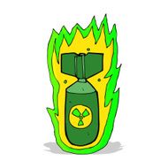 cartoon flaming bomb N8