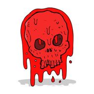 cartoon bloody skull N2