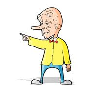 cartoon old man pointing N4