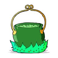 cartoon witch&#039;s cauldron N4