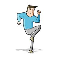 cartoon man jogging on spot N4