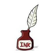 cartoon ink bottle N6