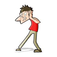 Cartoon Man Panicking N25