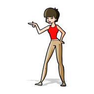 cartoon woman pointing N67