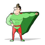 Funny Cartoon Superhero N5