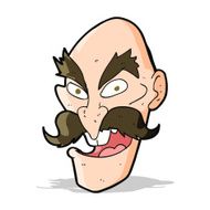 cartoon evil old man face N4