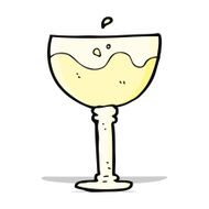 cartoon glass of wine N3