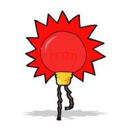 cartoon red light bulb N9