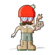 cartoon man smoking pot N4