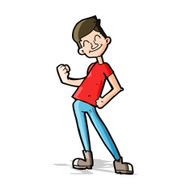 cartoon celebrating man N4