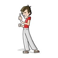 cartoon angry man arguing N4