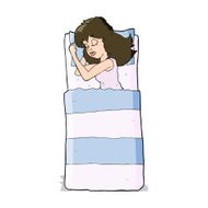 cartoon sleeping woman N3