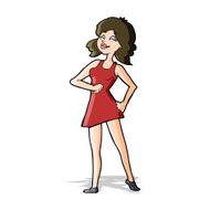 cartoon proud woman N8
