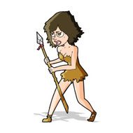 cartoon cave girl N3