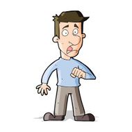 cartoon shocked man N53