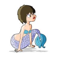 cartoon pretty mermaid N16