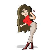 cartoon woman raising fist N4