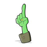 cartoon pointing zombie hand N7