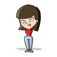 cartoon confused woman N53