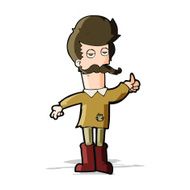 cartoon old man in poor clothes N3