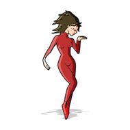 cartoon future space woman N4