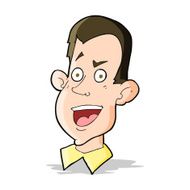 cartoon male face N7