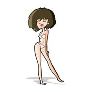 cartoon woman in bikini N17