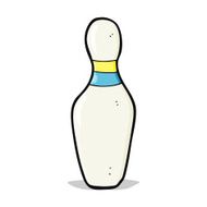 cartoon ten pin bowling skittle N2