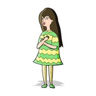 cartoon surprised girl N8