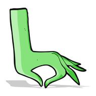 cartoon green hand symbol N3