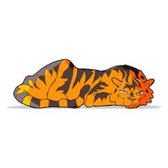 cartoon resting tiger N4