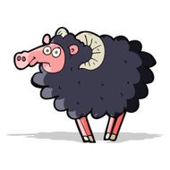 cartoon black sheep N13