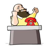 cartoon arrogant boss man N4