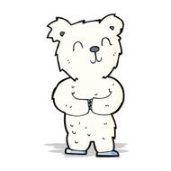 cartoon happy little polar bear N6