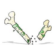 gross broken bone cartoon N4