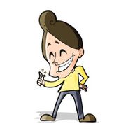 cartoon man snapping fingers N4