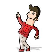 cartoon man giving thumbs up sign N9