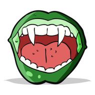 cartoon vampire mouth N10