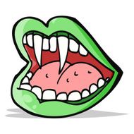 cartoon vampire mouth N11
