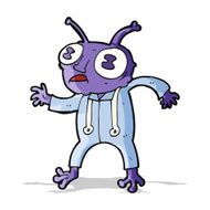 cartoon alien spaceman N11