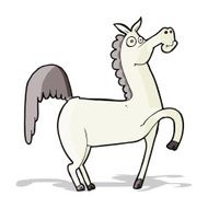 Funny cartoon horse N6