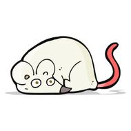cartoon white mouse N19