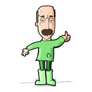 cartoon annoyed old man N20