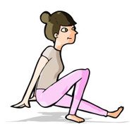 cartoon woman sitting N7