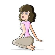 cartoon pretty woman N92