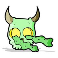 cartoon halloween skull N4
